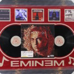 Eminem signed record cover collage. Amazing custom frame job!